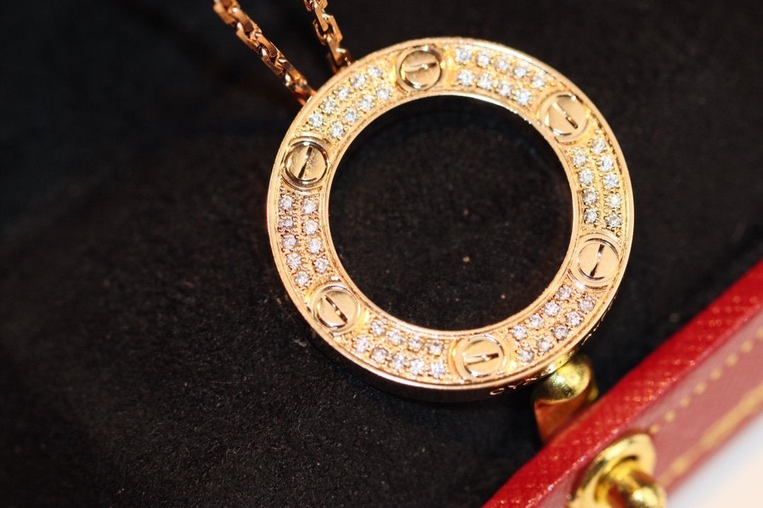 [Dawnora Jewelry]LOVE NECKLACE ADJUSTABLE ROSE GOLD