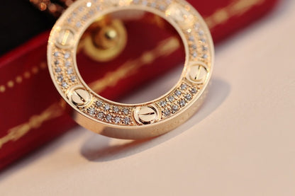 [Dawnora Jewelry]LOVE NECKLACE ADJUSTABLE ROSE GOLD