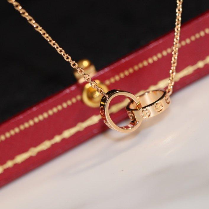 [Dawnora Jewelry]LOVE NECKLACE PINK GOLD AND SILVER