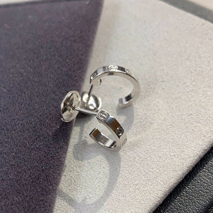 [Dawnora Jewelry]LOVE EARRINGS 2.65MM SILVER
