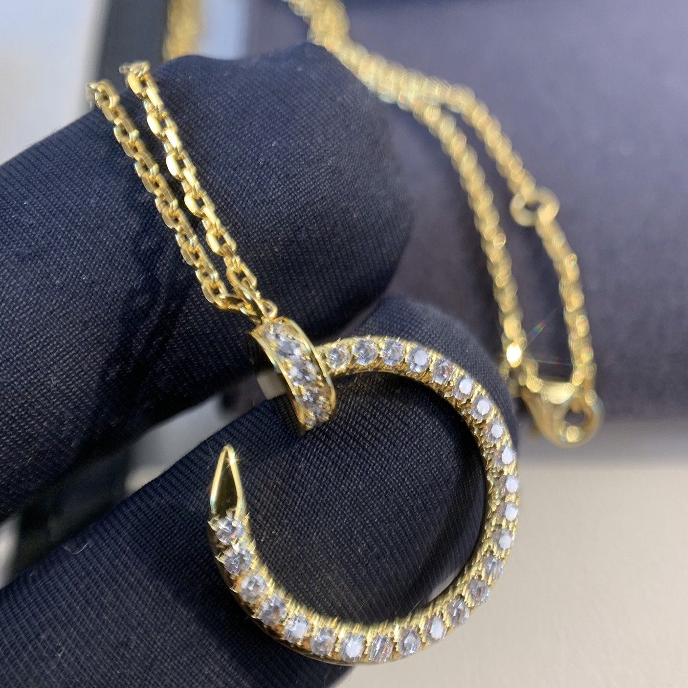 [Dawnora Jewelry]JUSTE NECKLACE GOLD DIAMONDS