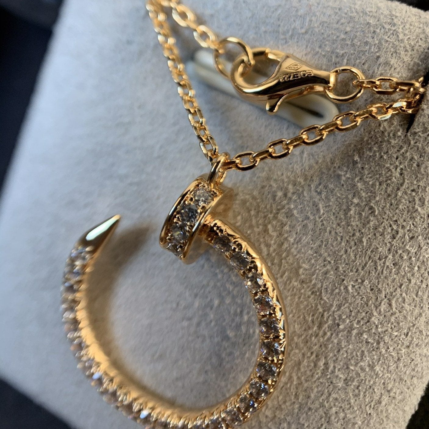 [Dawnora Jewelry]JUSTE NECKLACE PINK GOLD DIAMONDS