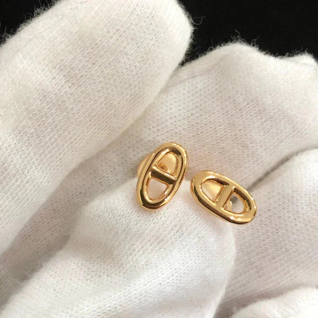 [Dawnora Jewelry]CHAINE SMALL EARRINGS GOLD AND SILVER