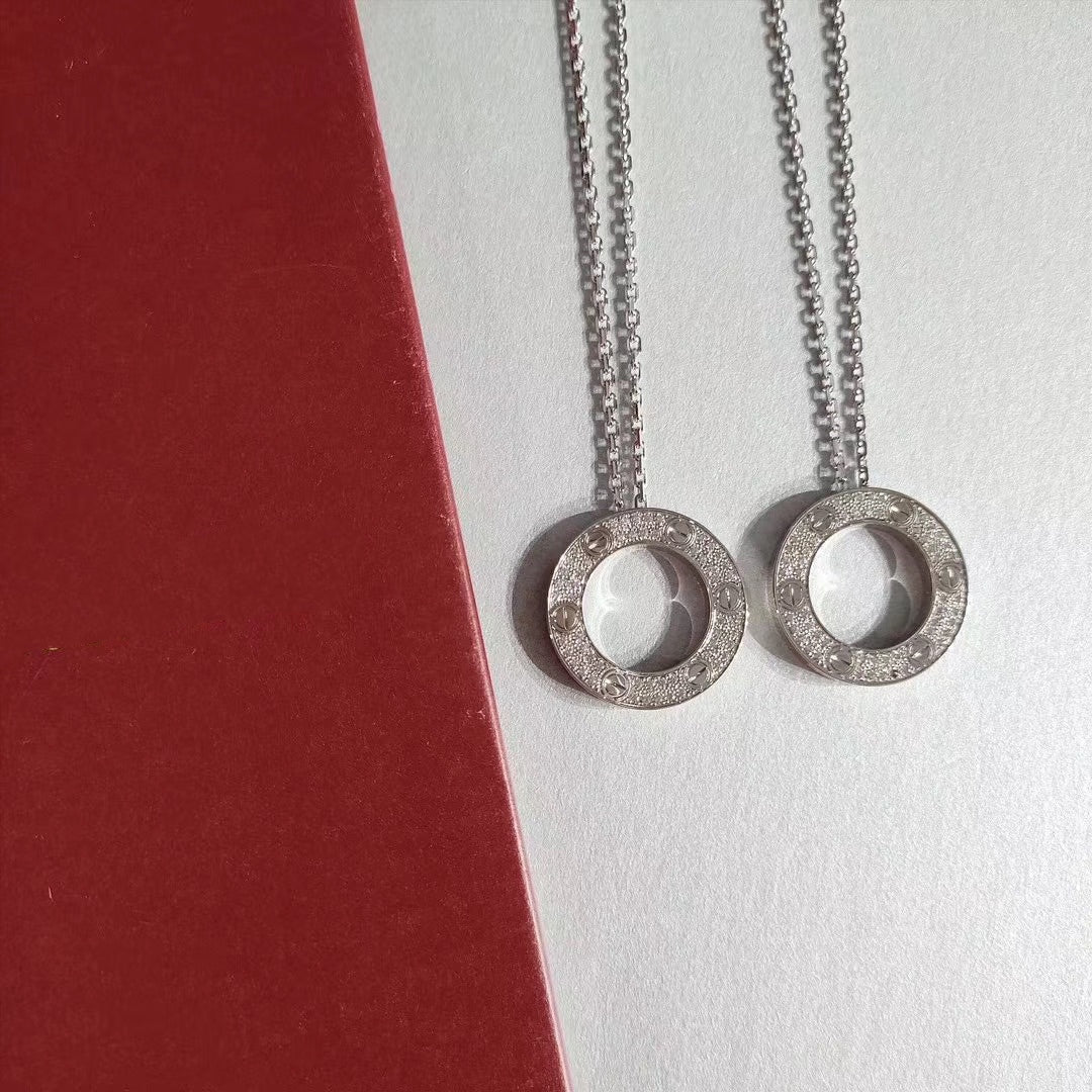 [Dawnora Jewelry]LOVE NECKLACE ADJUSTABLE SILVER