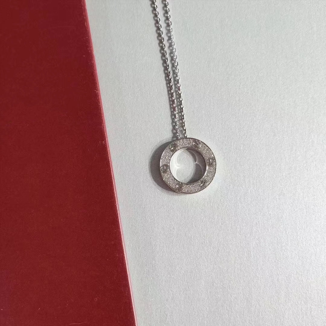 [Dawnora Jewelry]LOVE NECKLACE ADJUSTABLE SILVER