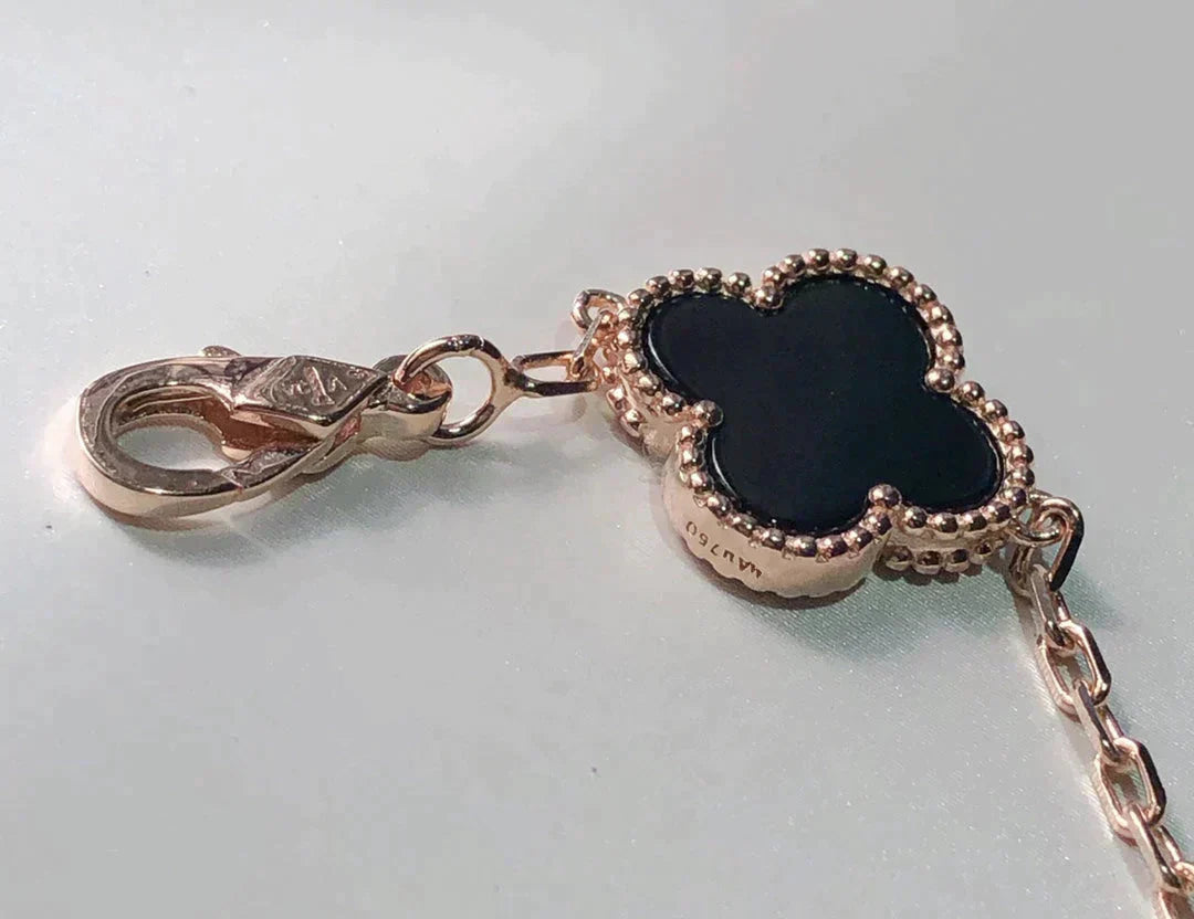 [Dawnora Jewelry]CLOVER 5 MOTIFS MULTICOLOR BRACELET