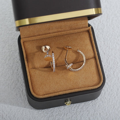 [Dawnora Jewelry]JUSTE EARRINGS 12.75MM PINK GOLD DIAMOND