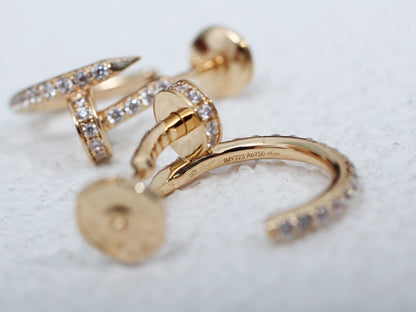 [Dawnora Jewelry]JUSTE EARRINGS 12.75MM PINK GOLD DIAMOND
