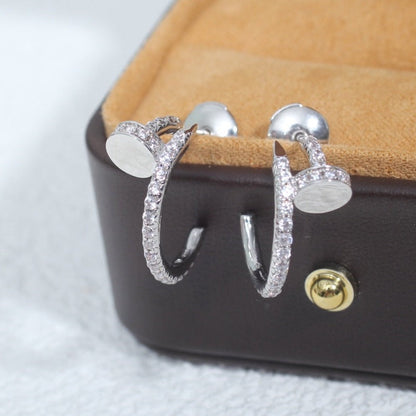 [Dawnora Jewelry]JUSTE EARRINGS 12.75MM SILVER DIAMOND