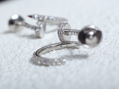 [Dawnora Jewelry]JUSTE EARRINGS 12.75MM SILVER DIAMOND