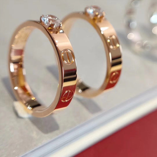 [Dawnora Jewelry]LOVE RING 3.6MM 1 BIG DIAMOND
