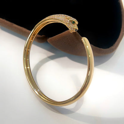 [Dawnora Jewelry]PANTHERE GOLD DIAMOND OPEN BRACELET