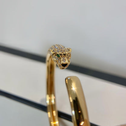 [Dawnora Jewelry]PANTHERE GOLD DIAMOND OPEN BRACELET
