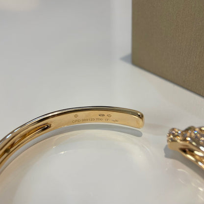 [Dawnora Jewelry]PANTHERE GOLD DIAMOND OPEN BRACELET