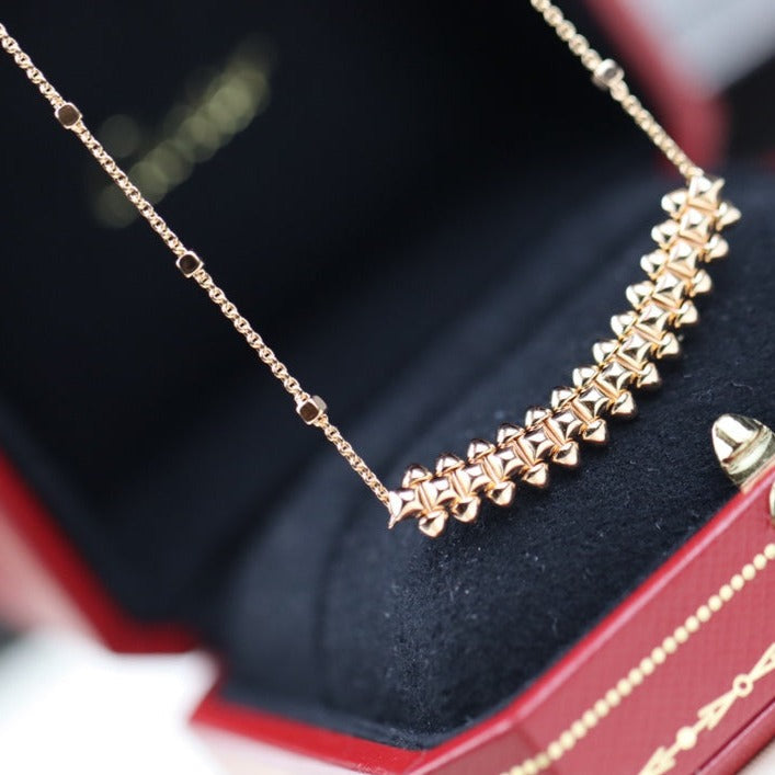 [Dawnora Jewelry]CLASH PINK GOLD NECKLACE