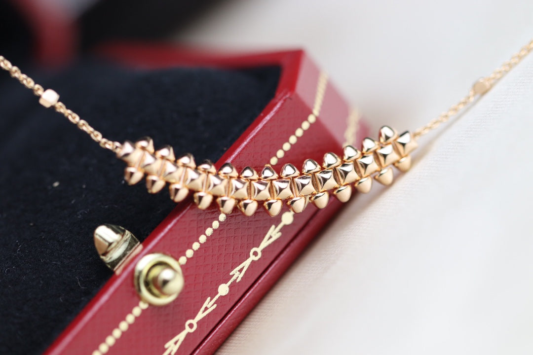 [Dawnora Jewelry]CLASH PINK GOLD NECKLACE