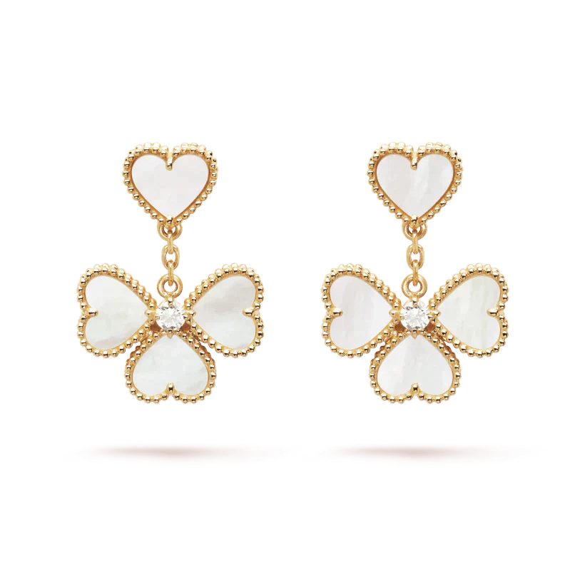 [Dawnora Jewelry]CLOVER SWEET WHITE MOP EARRINGS