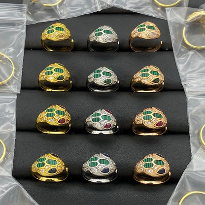 [Dawnora Jewelry]BRAND NEW ASSORTED SNAKE HEAD MALACHITE RINGS