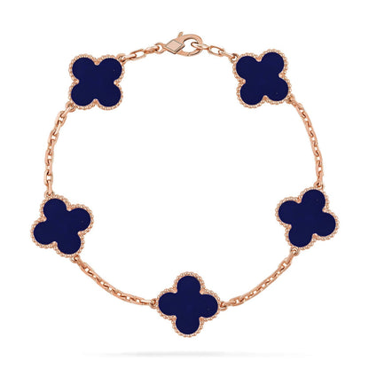 [Dawnora Jewelry]CLOVER 5 MOTIF LAPIS LAZULI BRACELET COLLECTION