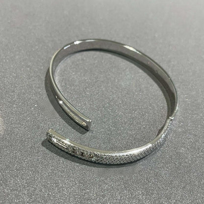[Dawnora Jewelry]Move Noa Rose Gold Pavé Diamond Bangle Bracelet