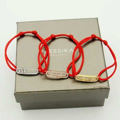 [Dawnora Jewelry]MK Care(s) pink cord pavé bracelet