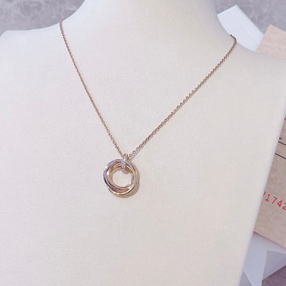 [Dawnora Jewelry]TRINITY NECKLACE GOLD  DIAMONDS