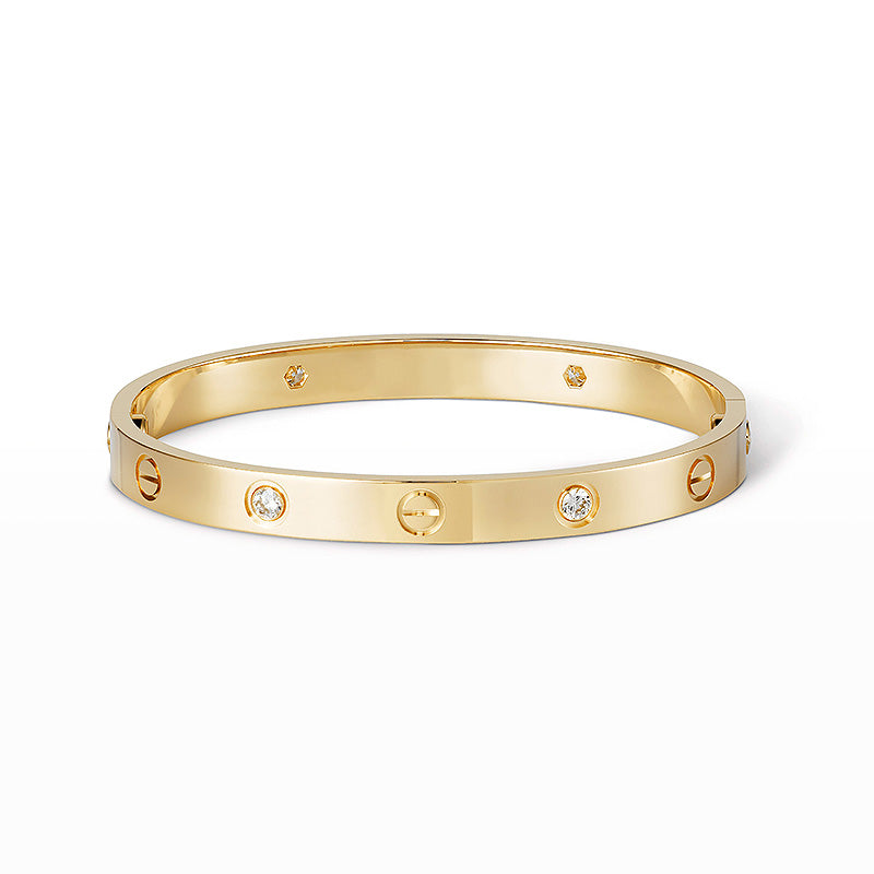 [Dawnora Jewelry]LOVE BRACELET 6.1MM 4 DIAMONDS