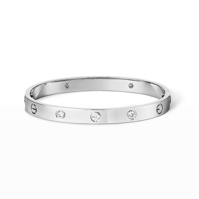 [Dawnora Jewelry]LOVE BRACELET 6.1MM 4 DIAMONDS