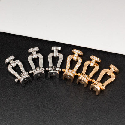 [Dawnora Jewelry]FORCE LARGE HORSESHOE HALF DIAMOND BRACELET ROSE GOLD