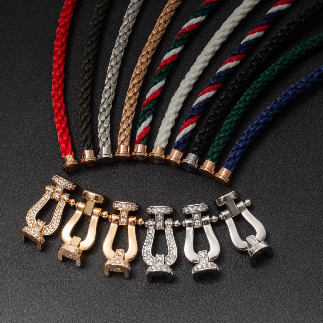 [Dawnora Jewelry]FORCE LARGE HORSESHOE FULL DIAMOND BRACELET GOLD