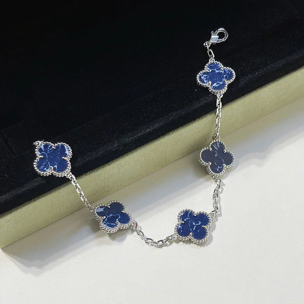 [Dawnora Jewelry]CLOVER 5 MOTIF PIETERSITE BRACELET COLLECTION