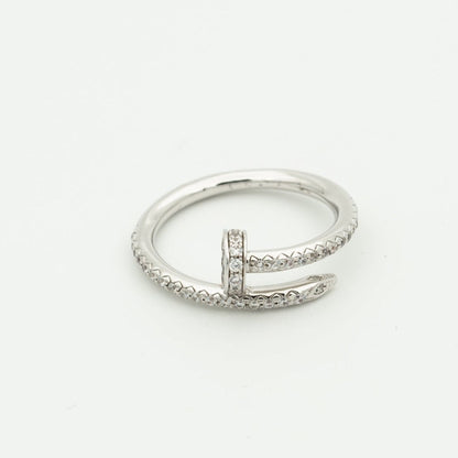 [Dawnora Jewelry]JUSTE RING 1.8MM SILVER DIAMONDS