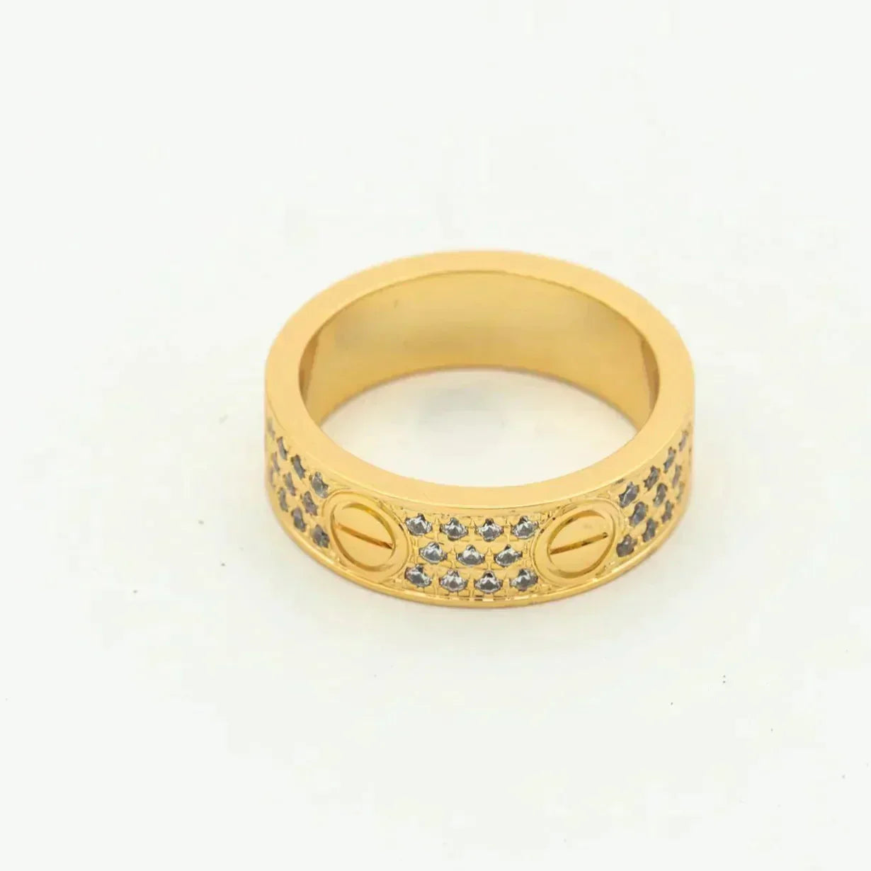 [Dawnora Jewelry]LOVE RING 5.5MM DIAMONDS PAVED