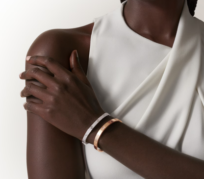 [Dawnora Jewelry]NEW-LOVE-4.8MM-Width Diamond-Studded Bracelet