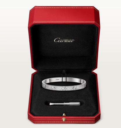 [Dawnora Jewelry]NEW-LOVE-6.1MM-Width Diamond-Studded Bracelet