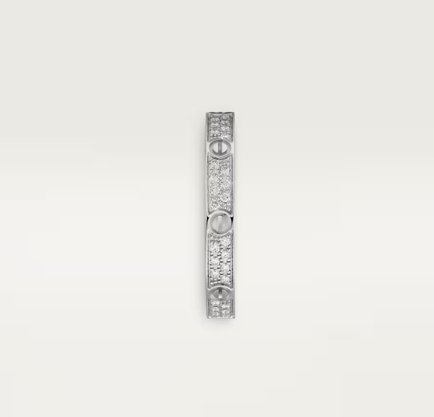 [Dawnora Jewelry]LOVE RING 2.6mm-wide full-diamond ring silver