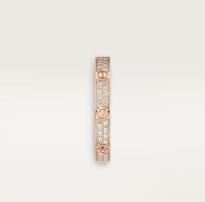[Dawnora Jewelry]LOVE RING 2.6mm-wide full-diamond ring Rose Gold