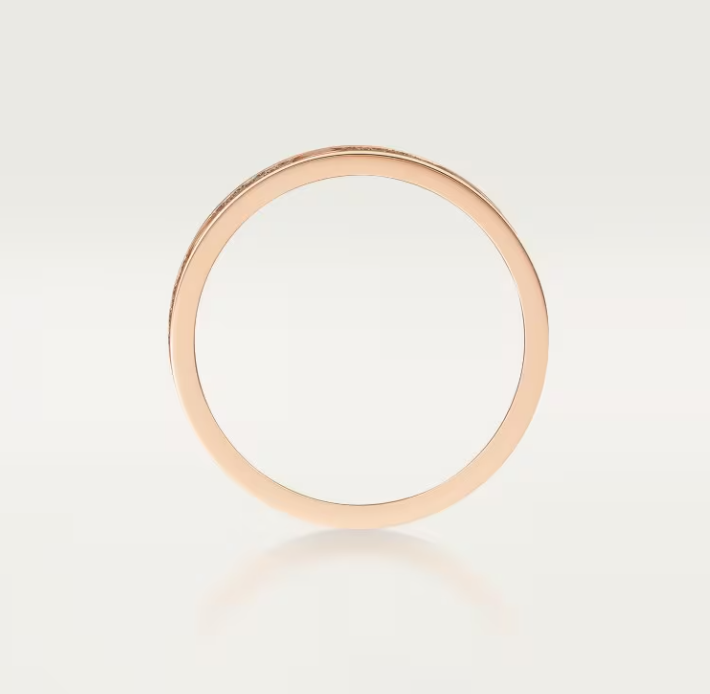 [Dawnora Jewelry]LOVE RING 4mm-wide full-diamond ring Rose Gold