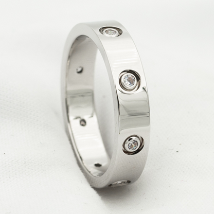 [Dawnora Jewelry]LOVE RING 3.6MM 8 DIAMONDS