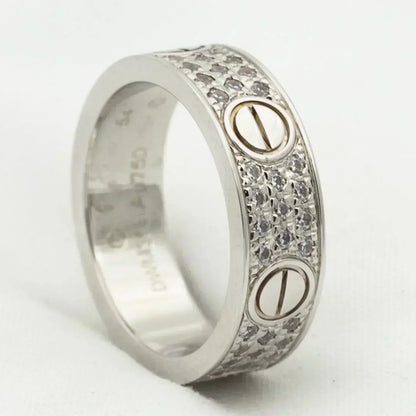 [Dawnora Jewelry]LOVE RING 5.5MM DIAMONDS PAVED