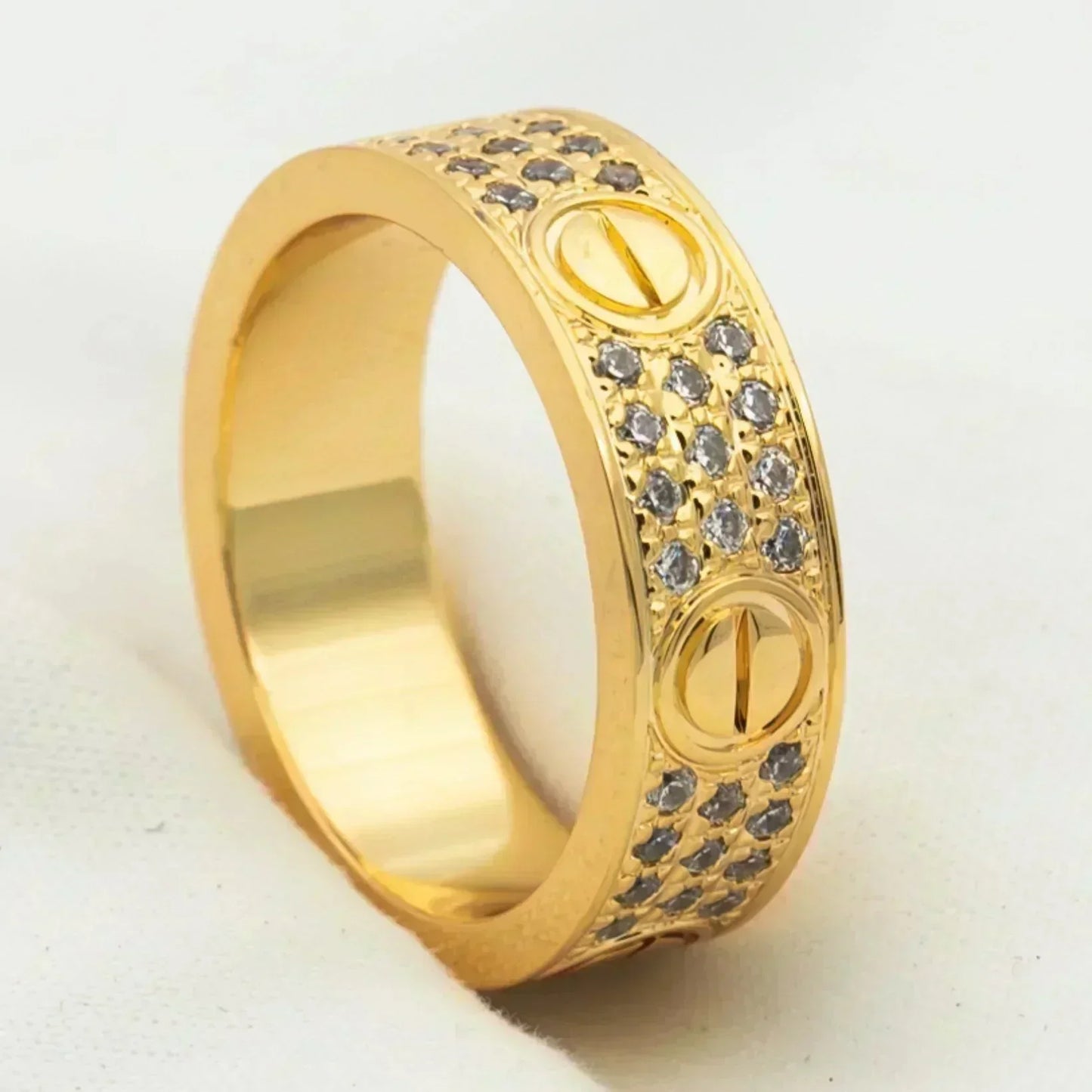 [Dawnora Jewelry]LOVE RING 5.5MM DIAMONDS PAVED