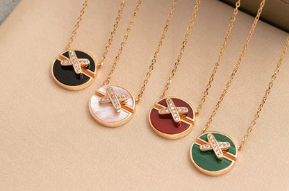 [Dawnora Jewelry]JEUX DE ROSE GOLD DIAMOND NECKLACE