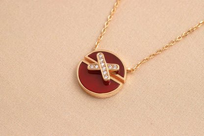 [Dawnora Jewelry]JEUX DE ROSE GOLD DIAMOND NECKLACE