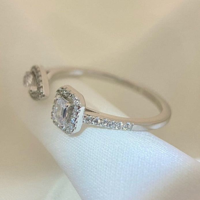 [Dawnora Jewelry]MY TWIN TOI & MOI SILVER DIAMOND RING