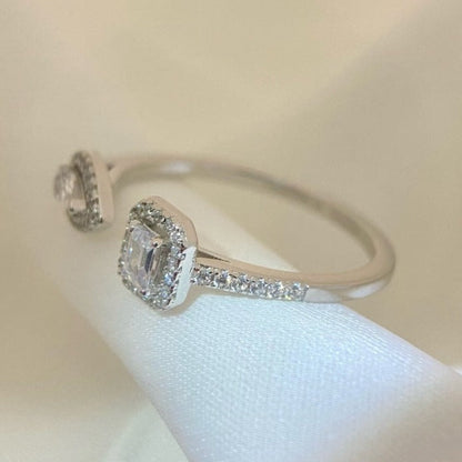 [Dawnora Jewelry]MY TWIN TOI & MOI SILVER DIAMOND RING