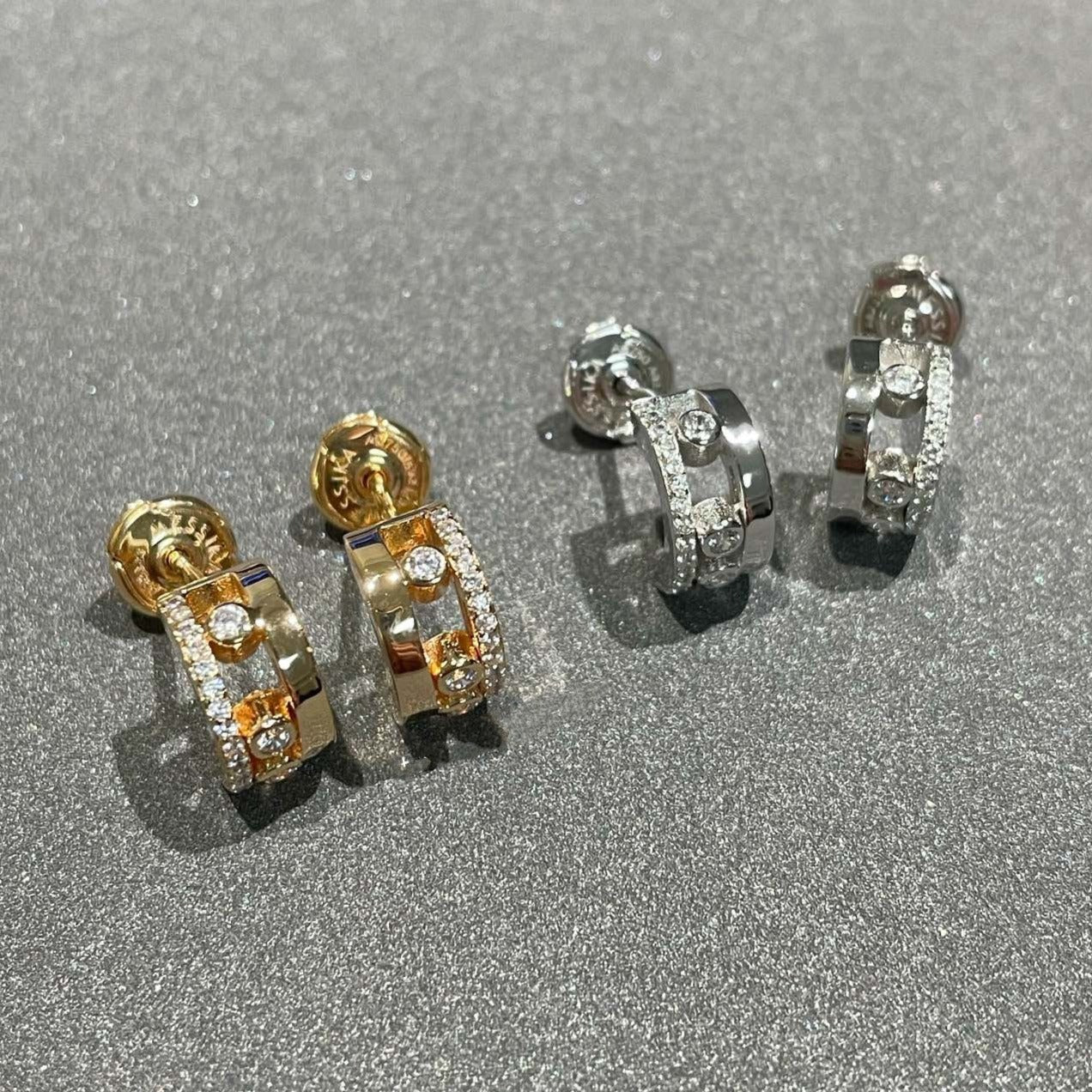 [Dawnora Jewelry]MOVE ROMANE EARRINGS DIAMOND