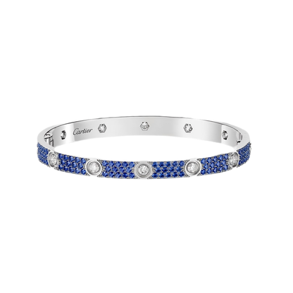 [Dawnora Jewelry]2026 PAVE GEMSTONE LOVE BRACELET 6.1MM 10 DIAMONDS