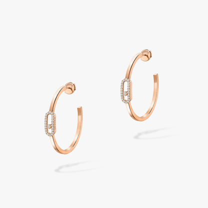 [Dawnora Jewelry]CREOLES MOVE UNO PM DIAMOND EARRINGS