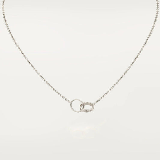 [Dawnora Jewelry]LOVE NECKLACE PINK GOLD AND SILVER