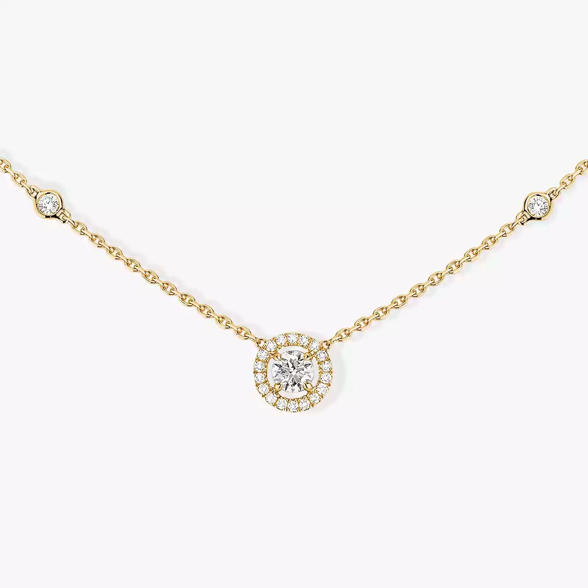 [Dawnora Jewelry]Diamond Necklace 0,20ct Brilliant Shape Joy